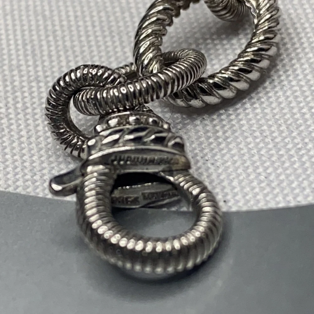 Judith Ripka .925 necklace to wear plain or add enhancer - Picture 4 of 5